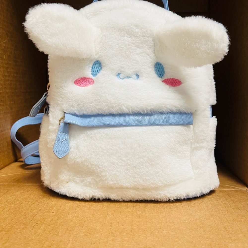 Cute White and Blue Kids Backpack